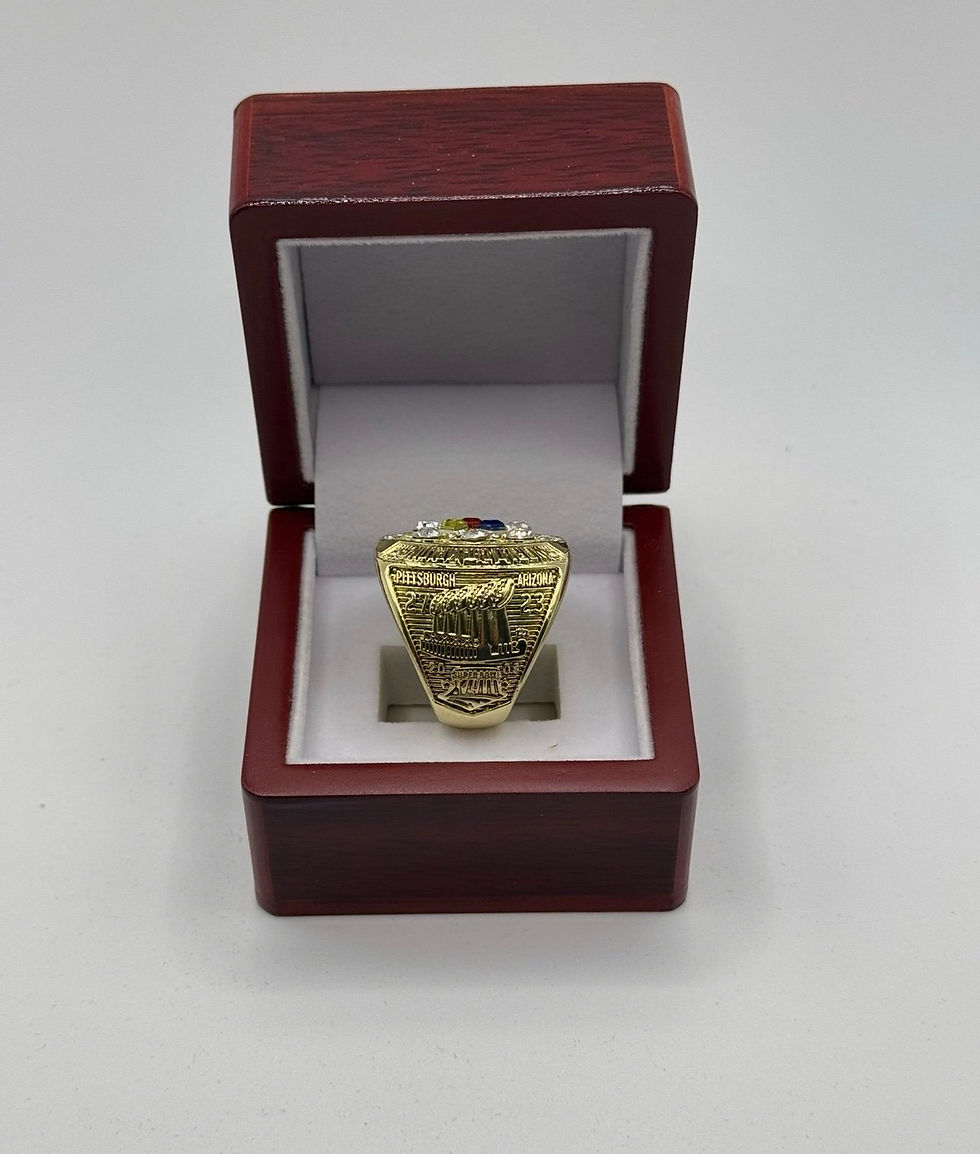 Thumbnail: Pittsburgh Steelers Super Bowl 2009 Championship Ring Ben Roethlisberger + Case