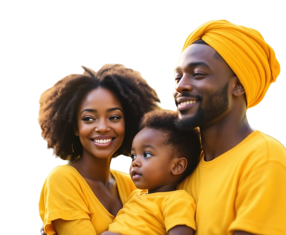 Healthy Woman, Man and Child showcases who we help daily.