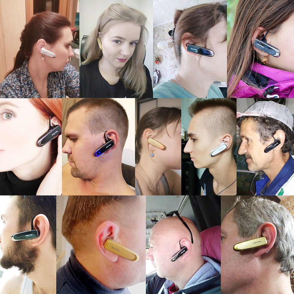 Thumbnail: New Bee Bluetooth Earphones V5.0 Headset Wireless Headphones Business Hands-free