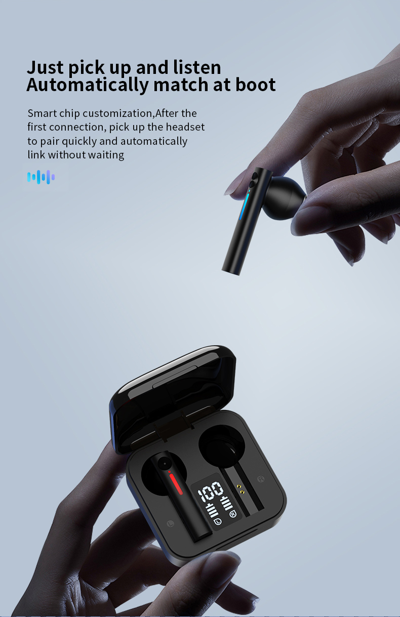 Thumbnail:  Bluetooth Earphones LED Wireless TWS with Microphone
