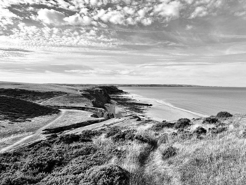 Bude Pirate Run view towards Sandymouth