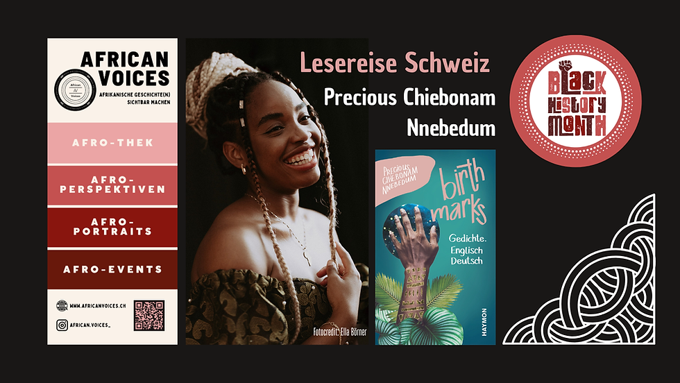 Lesereise mit Precious Chiebonam Nnebedum - Zürich