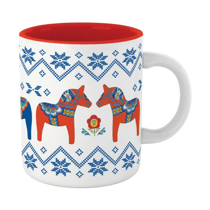 Thumbnail: Red Dala Horse Ceramic Mugs