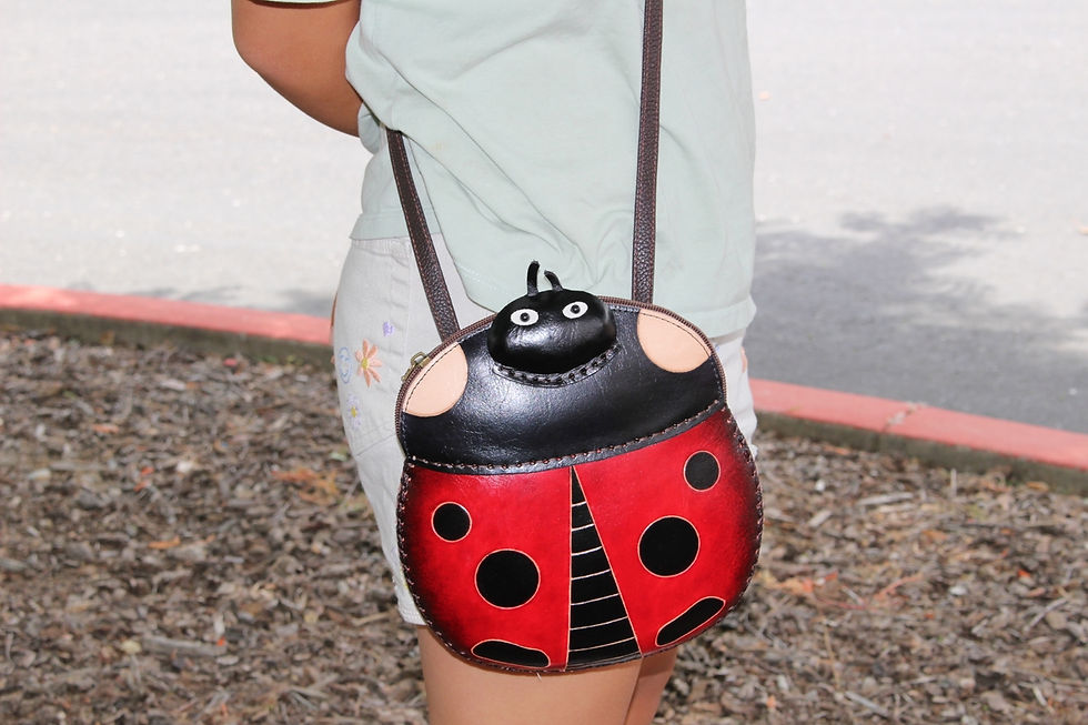 Thumbnail: Leather Ladybug Backpack Cross-Body