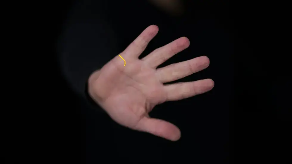 Marriage Line curved downward