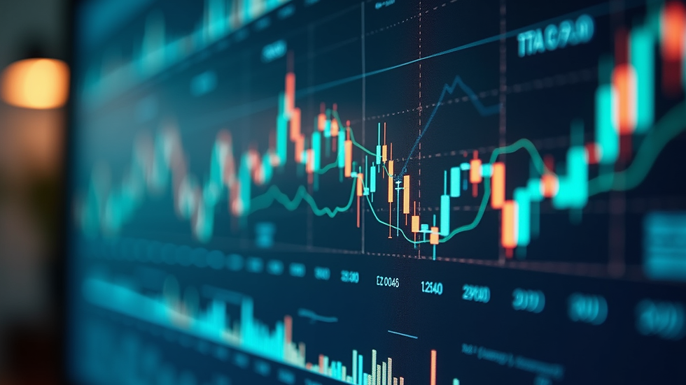 Eye-level view of a diversified investment portfolio on a digital screen