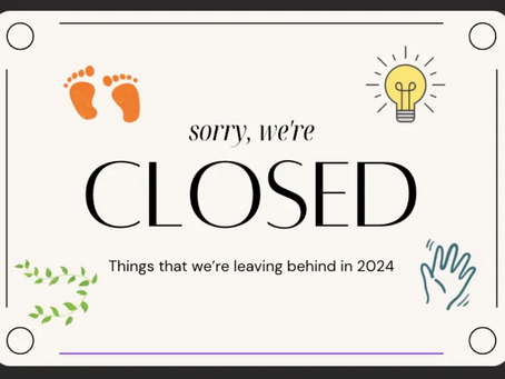 what I'm leaving behind in 2024.