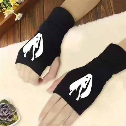 Thumbnail: Naruto  Akatsuki Itachi Black Fingerless Gloves