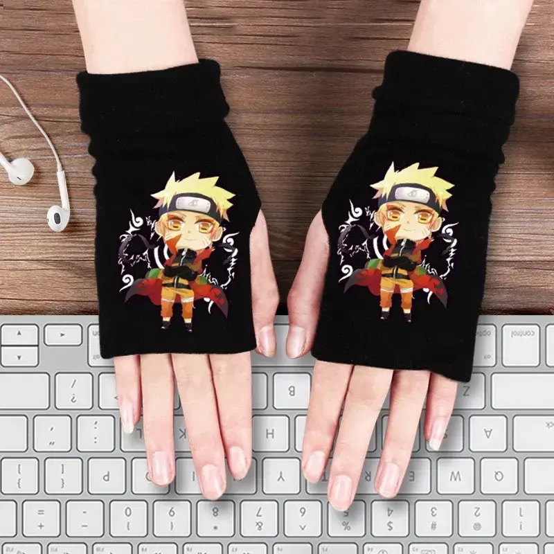 Thumbnail: Naruto  Akatsuki Itachi Black Fingerless Gloves
