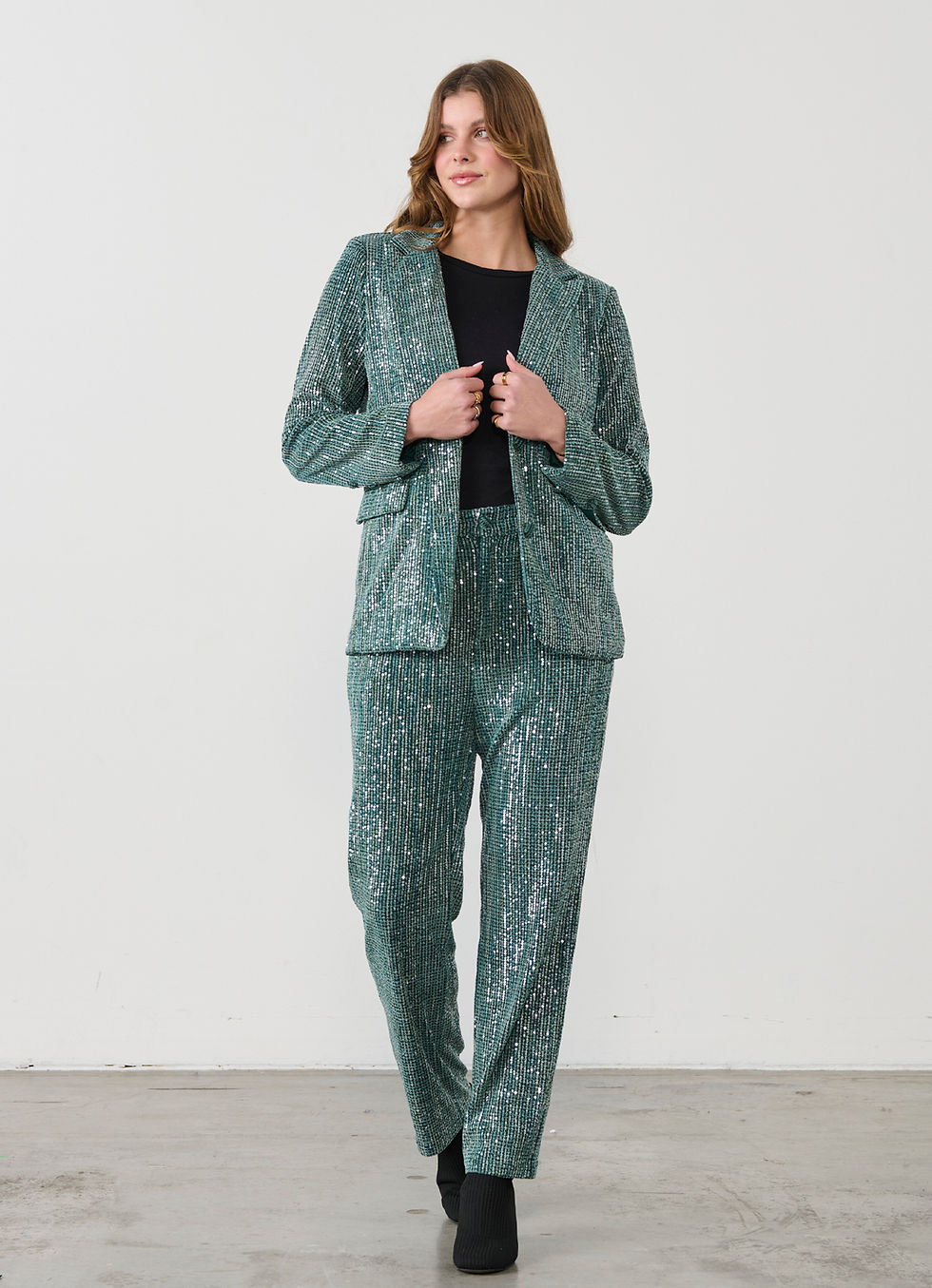 Thumbnail: Special Sequin Pant in Jade