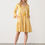 Thumbnail: Multi Tiered Dress with Tassel Tie Neckline in Sunflower