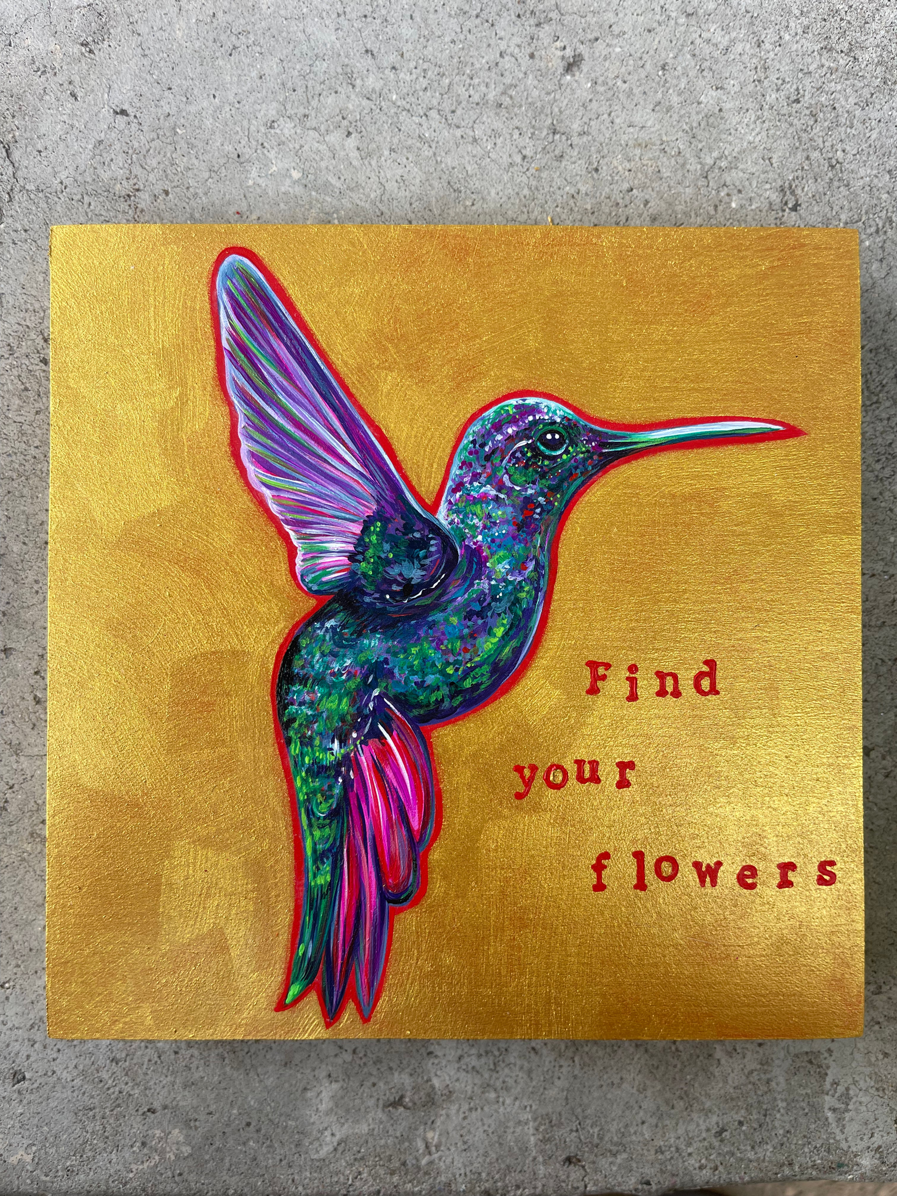 Find your Flowers - original 6x6”