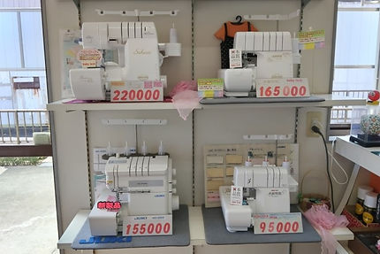 最新人気ミシンも常時展示