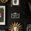 Thumbnail: Ornate, Memento Mori wall plaque in black or forest green with silver or gold detailing, velvet backed for gothic wall decor