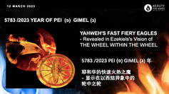 YAHWEH'S FAST FIERY EAGLES - Revealed in Ezekiels's Vision of THE WHEEL WITHIN THE WHEEL
