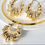 Thumbnail: High Quanlity Copper Women Wedding Party Brazilian Gold Plated Jewelry 18k Set