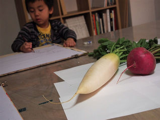 レッスン報告 1月3週目 「冬の野菜を描こう‼」 大府で幼児、小中学生のお絵描きならTRILLアートクラス!