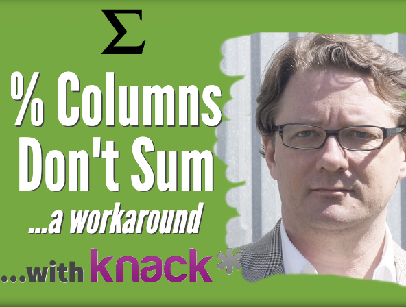 Percent Columns Don't Sum in a Knack Database App Video