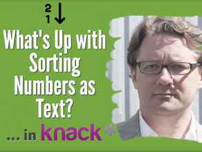 What's up with Numbers as Text Sorting with Knack Database Apps?