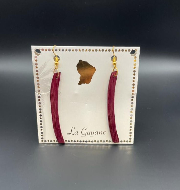 boucle d'oreille en bois amarante