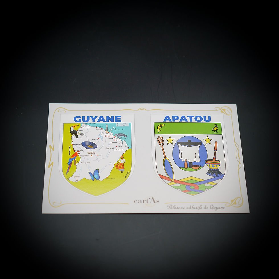 carte blason guyane autocollant