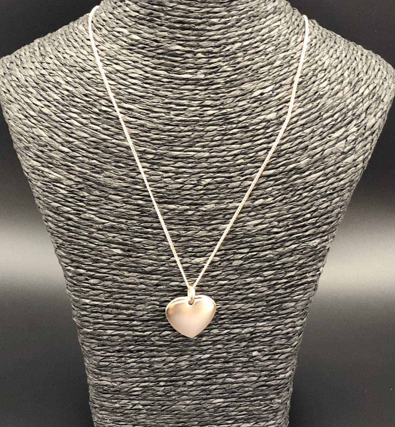 PENDENTIF COEUR PLAQUE OR