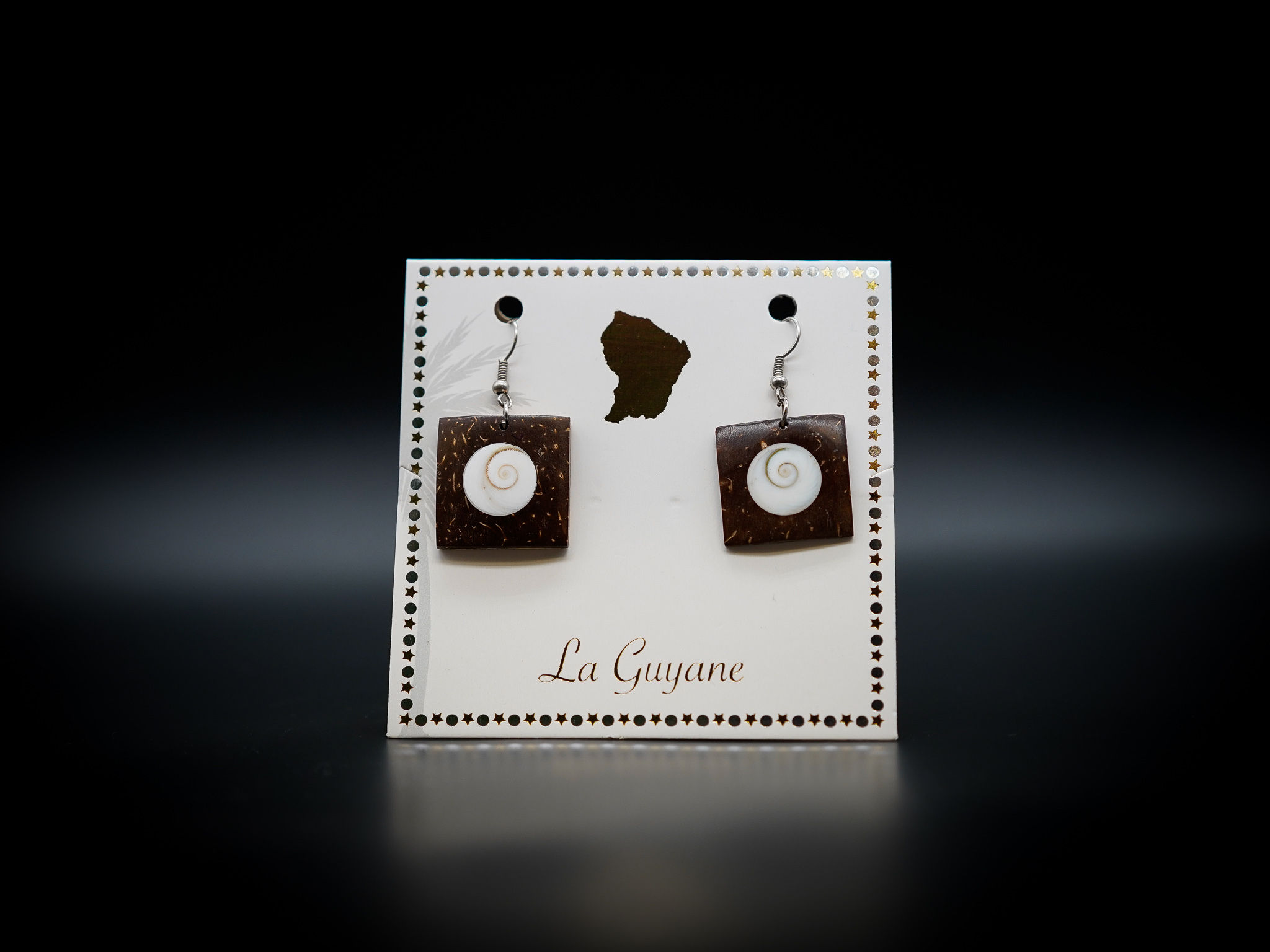 boucle d'oreilles en noix de coco