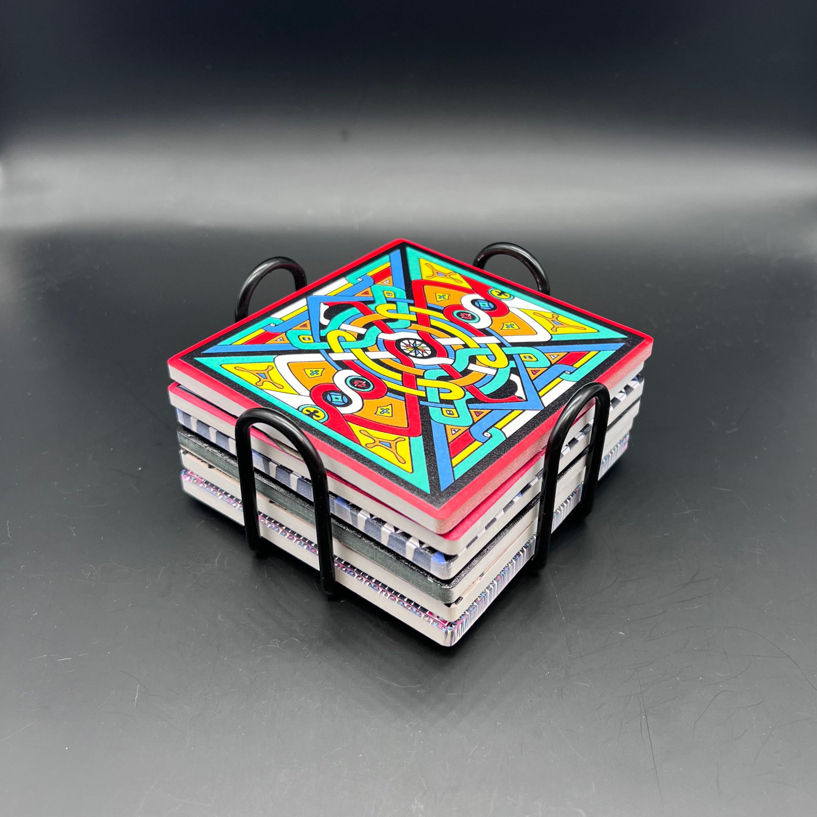 LOT DE 6 DESSOUS DE VERRE