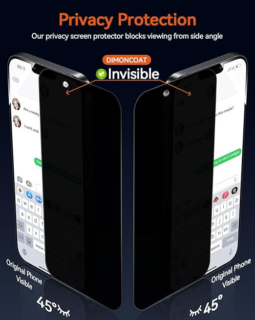 Miniatura: Privacy Ultra Strong+TemperedGlass Screen Protector for iPhone13 Pro Max/14 Plus