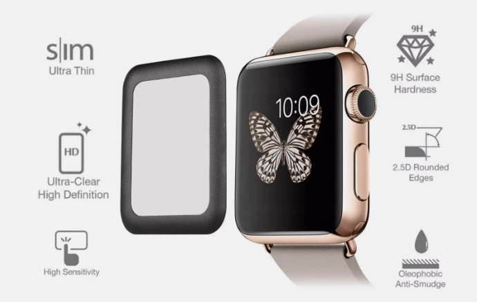 الصورة المصغرة: Tempered Glass compatible with  iwatch Series 4