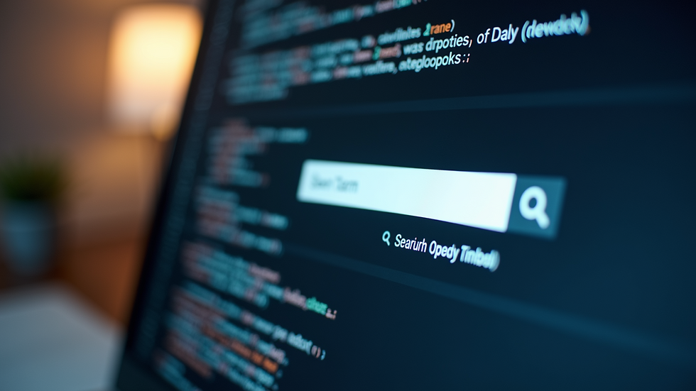 High angle view of a search function on a website represented on a modern computer screen