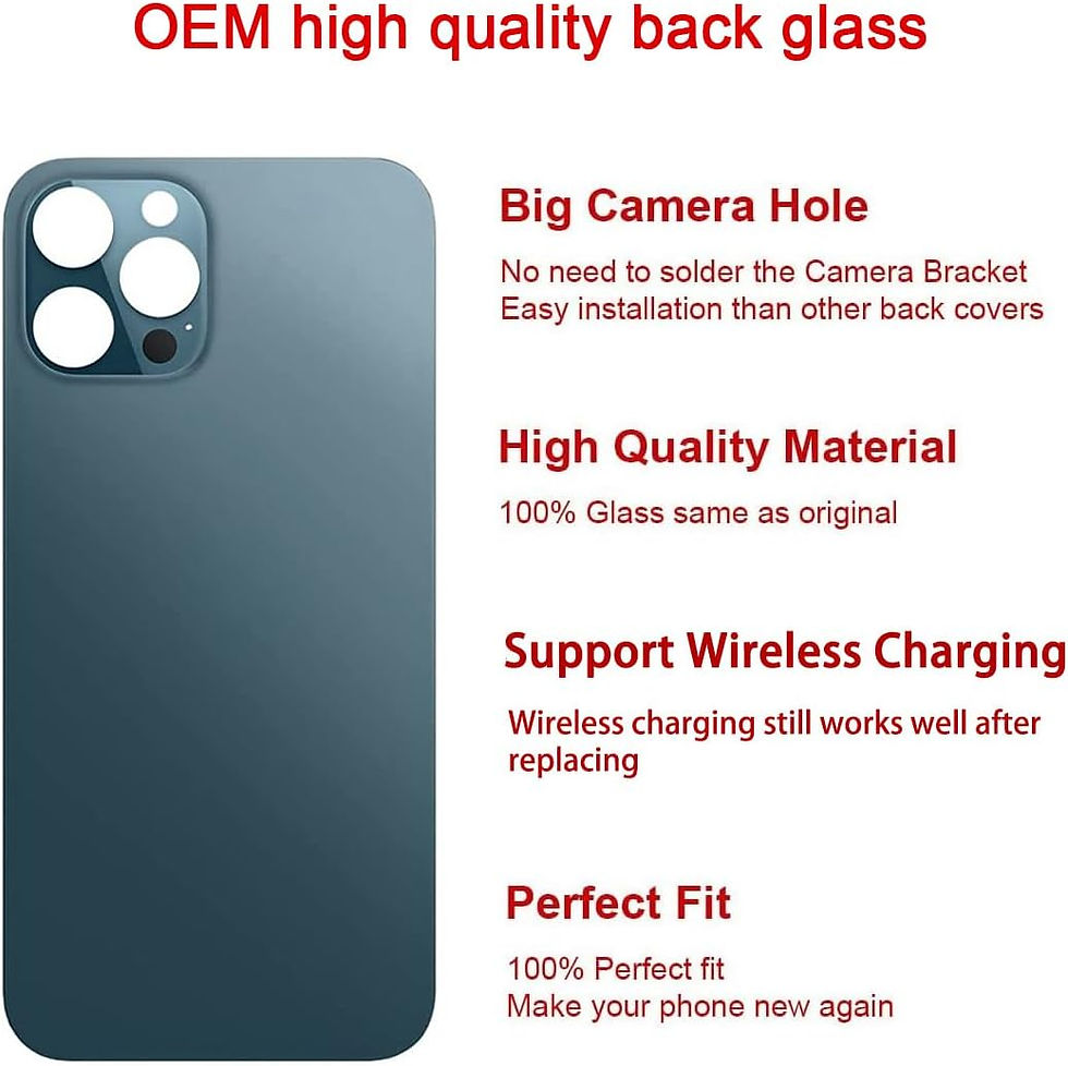 תמונה ממוזערת: Back Cover Glass compatible with iPhone 12 Pro Max Blue