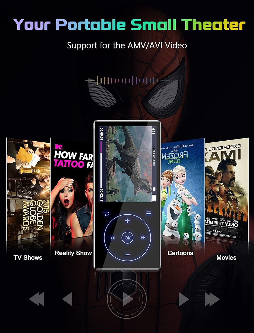 Миниатюра: 96GB MP3 Player with Bluetooth 5.0: Portable Lossless Sound Music Player with HD