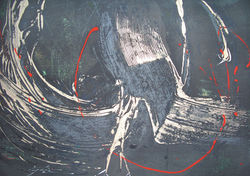 6. 생명의 이미지-비상0844,45×65,천위에복합채색,2008