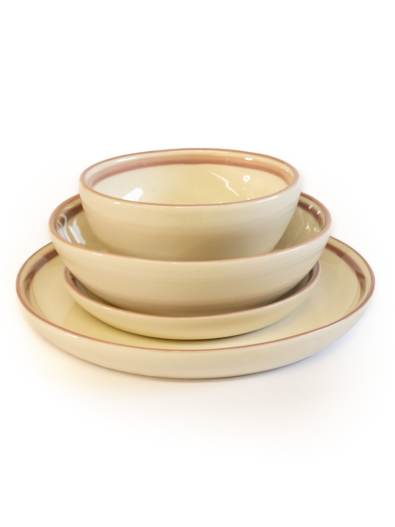 Porcelain 4 Piece Place Setting - Lavender Purple