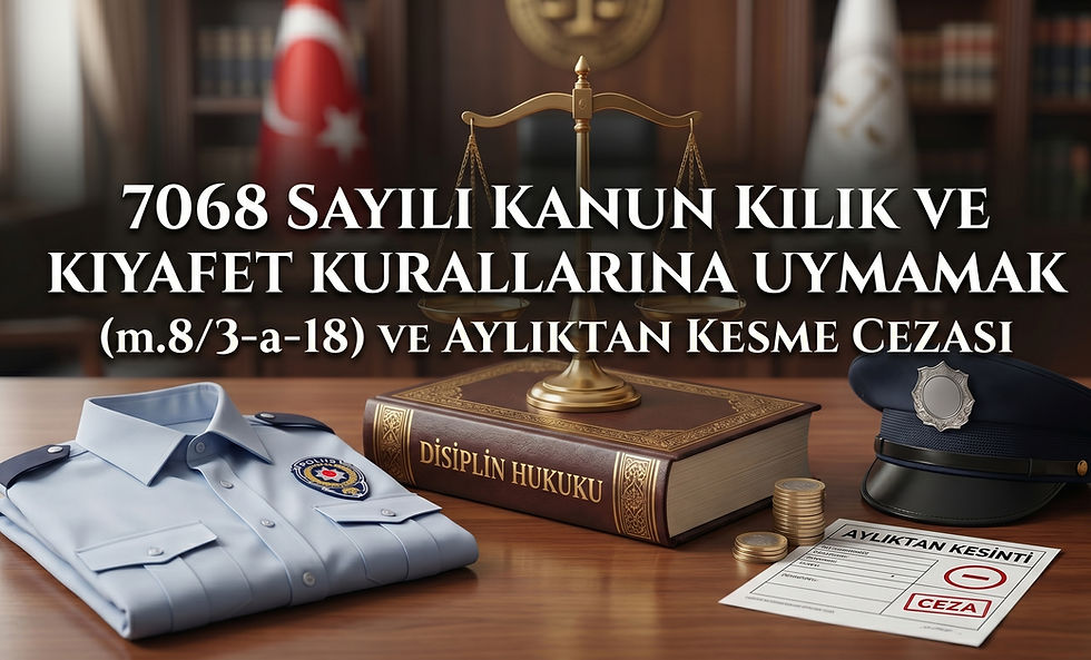 Kılık ve kıyafet ile ilgili olarak mevzuatta belirlenmiş kurallara uymamak