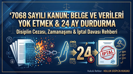 Belge ve Verileri Yok Etmek (24 Ay Durdurma İptali) 7068 Sayılı Kanun