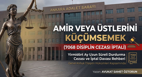 Amir veya Üstlerini Küçümsemek (7068 Disiplin Cezası İptali)