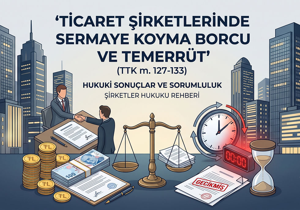 Ticaret Şirketlerinde Sermaye Koyma Borcu ve Temerrüt Şirketler Hukuku