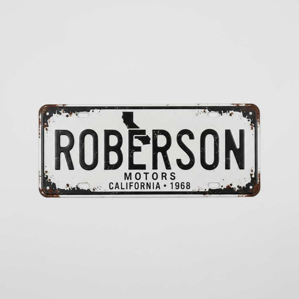 Vintage License Plate
