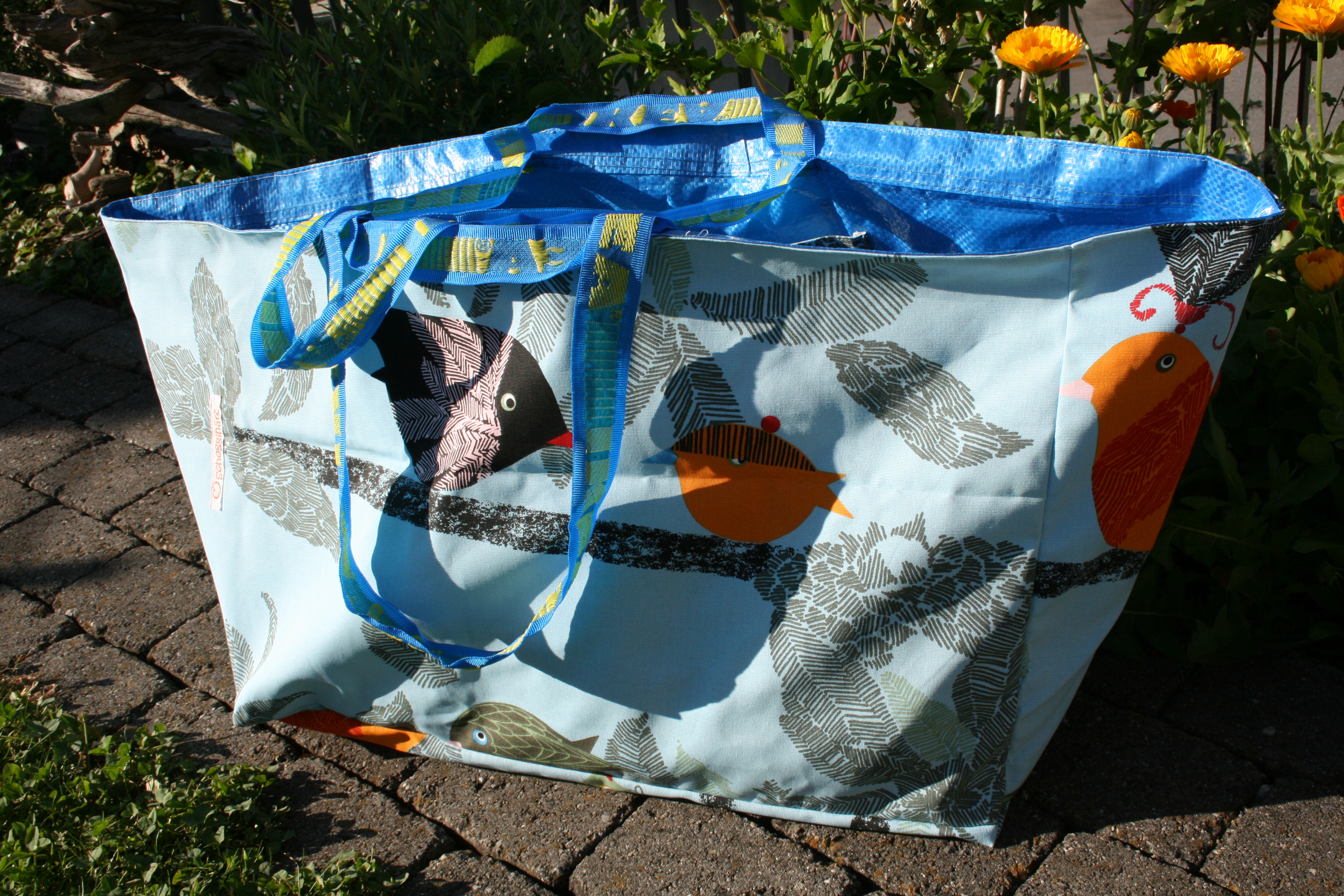 Ikeabadetasche Vögel