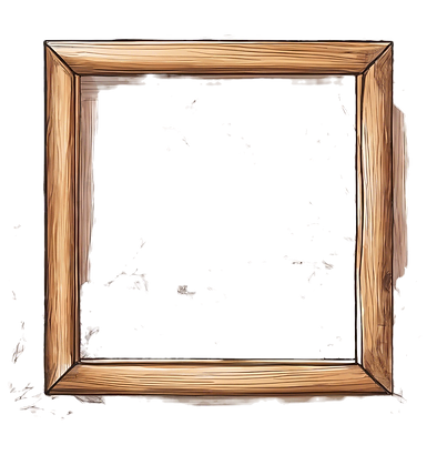sketch of empty wooden picture frame with white inside.png