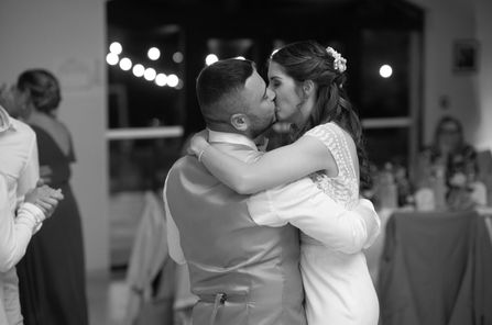 First dance in black and white