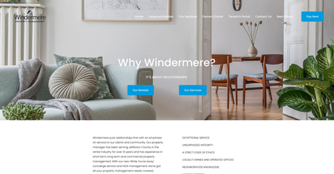 Windermere Property Management Port Townsend Website New Eve Creative Whidbey Island Web Design