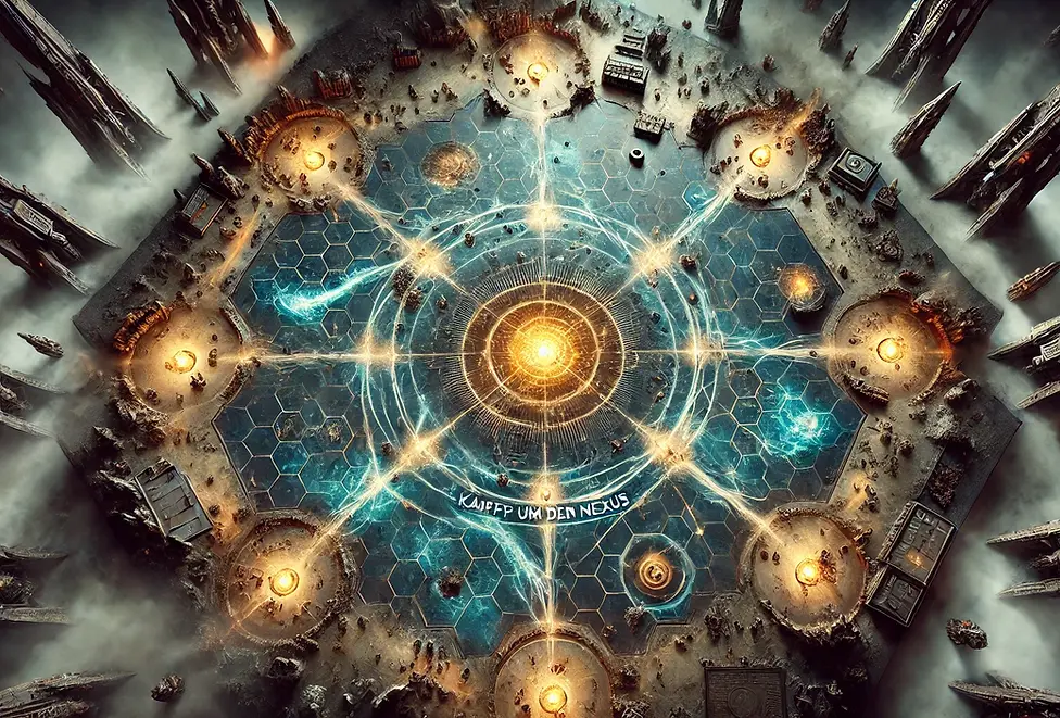 DALL·E 2025-01-03 11.12.47 - A top-down view of a Warhammer 40K battlefield setup for the