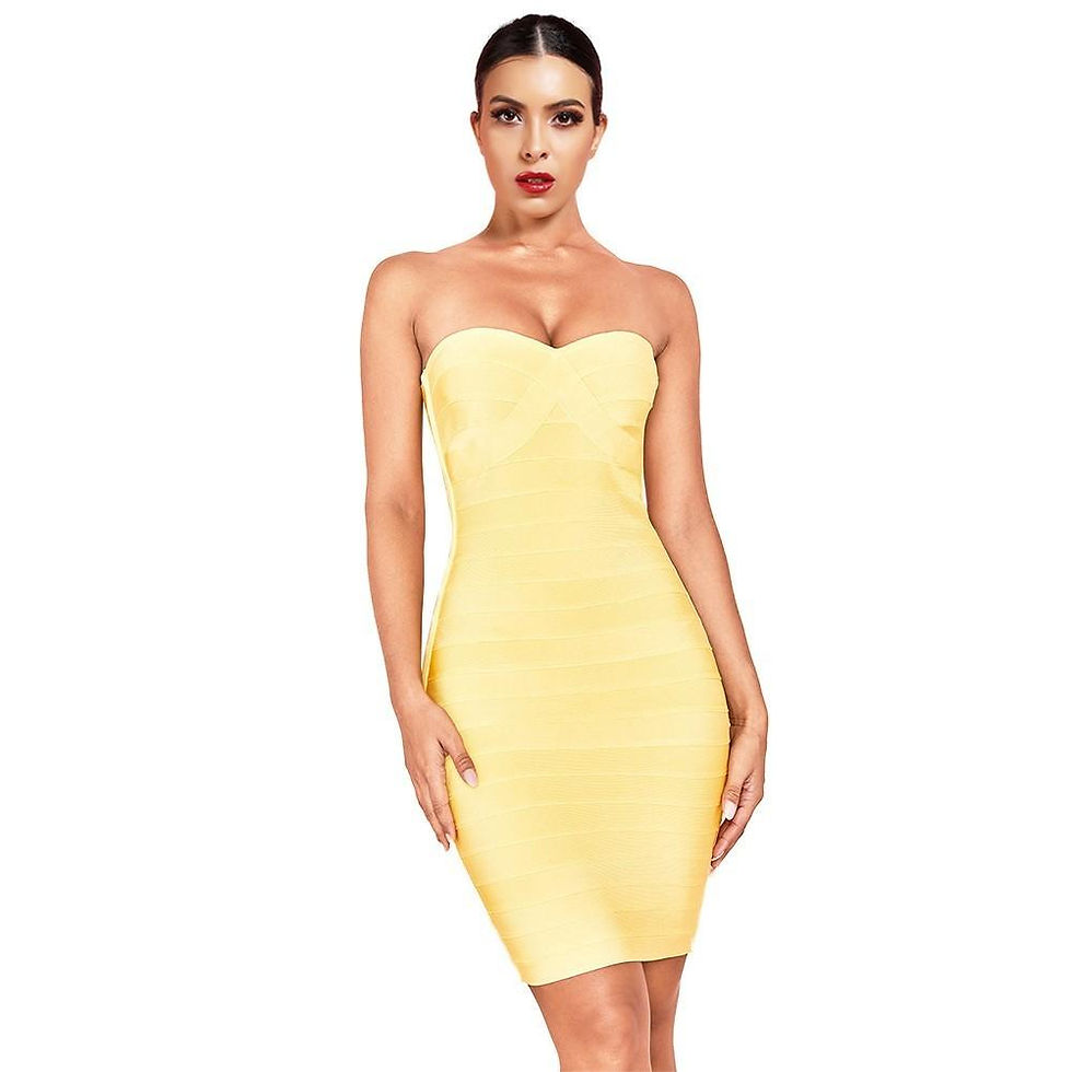 Strapless Sleeveless Mini Bandage Dress