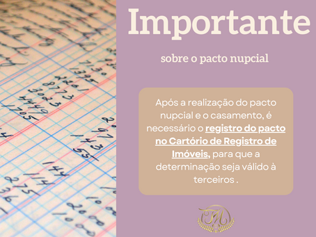 Como o pacto nupcial é aplicado nas relações jurídicas com terceiros?