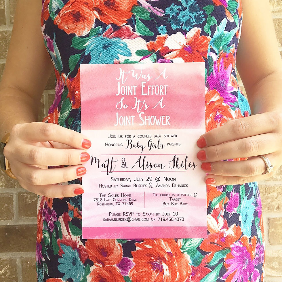 Joint Baby Shower Invitation