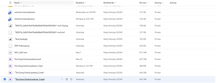 I had kept my podcast in my FMP Media Files folder so I could easily upload it to YouTube when I did