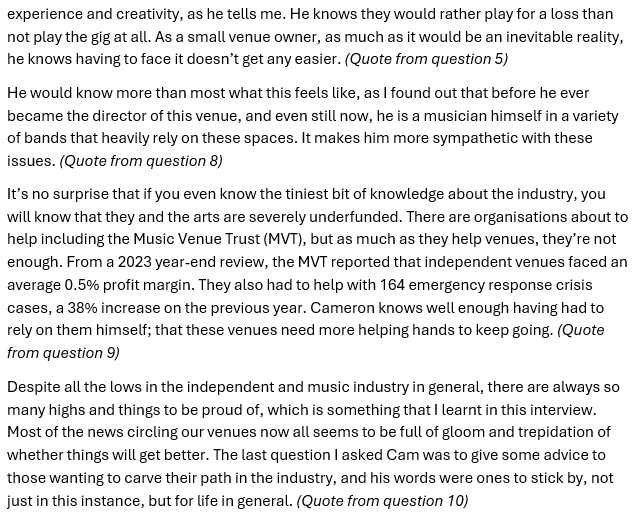 The whole of my first source that I have written for my article
